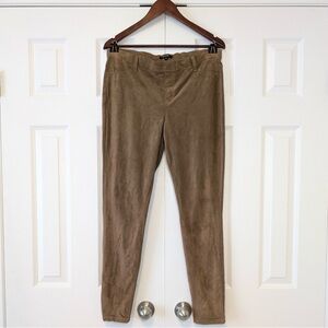 Size XL Tan Vegan Faux Suede Jeggings